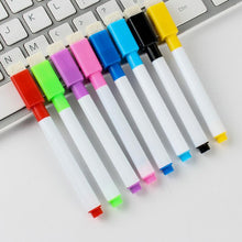 将图片加载到图库查看器,5/8Pcs/lot Colorful black School classroom Whiteboard Pen Dry White Board Markers Built In Eraser Student children's drawing pen