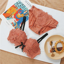 将图片加载到图库查看器,Sexy Underwear Set Fashion Push Up Bra Set For Women Embroidery Lace Bralette Women Intimates Lingerie Female Sets AB Cup