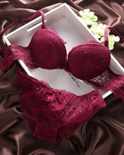 将图片加载到图库查看器,ANTONGMI Women Underwear Set Sexy Lace Bra Set Push Up Bra Set Sexy Lace Briefs Lingerie 3/4 Cup 70B 75B 80B