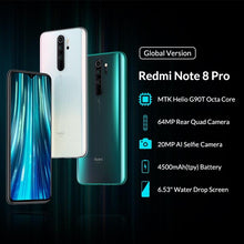 将图片加载到图库查看器,Global Version Xiaomi Redmi Note 8 Pro smartphone 6GB 64GB 128GB MTK Heilo G90T Mobile Phone 64MP Quad camera NFC 18W charge