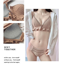 将图片加载到图库查看器,Front Closure Exquisite Bras for Women Push Up Bra Wire Free Brassiere Cup Convenient Lingerie Soft Sexy Lace Guarding Breasts