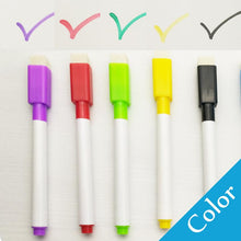 将图片加载到图库查看器,5/8Pcs/lot Colorful black School classroom Whiteboard Pen Dry White Board Markers Built In Eraser Student children's drawing pen