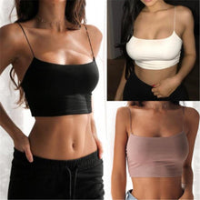 将图片加载到图库查看器,2019 New Fashion Women Sexy Crop Tops Solid Summer Camis Women Casual Tank Tops Vest Sleeveless Crop Tops blusas