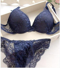 将图片加载到图库查看器,Sexy Lace Bra Set Women Underwear Set Push Up Bra Set Sexy Lace Briefs Lingerie 3/4 Cup 70B 75B 80B