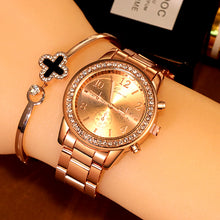 将图片加载到图库查看器,Women's Watches Geneva Classic Luxury Rhinestone Watch Women Watches Ladies Fashion Gold Watch Clock Reloj Mujer Montre Femme
