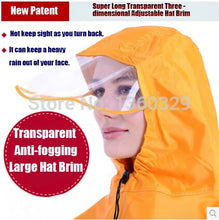 将图片加载到图库查看器,Plus Size burberry_ men Womens Long Raincoats Yellow Red Blue Poncho Transparent Thickening Large Hat Brim for Bicycle E-Bicycle