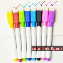 将图片加载到图库查看器,5/8Pcs/lot Colorful black School classroom Whiteboard Pen Dry White Board Markers Built In Eraser Student children's drawing pen