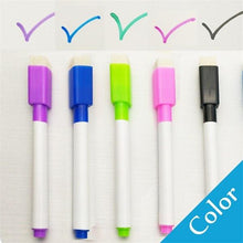 将图片加载到图库查看器，5/8Pcs/lot Colorful black School classroom Whiteboard Pen Dry White Board Markers Built In Eraser Student children's drawing pen
