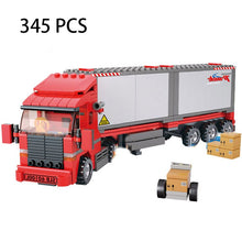 将图片加载到图库查看器，City Container truck vehicle garbage oil tank wash sets model building blocks brick kids toys van carriage compartment kits
