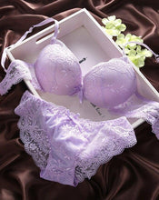 将图片加载到图库查看器，ANTONGMI Women Underwear Set Sexy Lace Bra Set Push Up Bra Set Sexy Lace Briefs  Lingerie 3/4 Cup 70B 75B 80B
