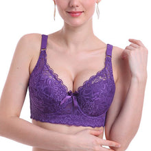 将图片加载到图库查看器，Sexy Lace Push Up Women Bra Underwear Thin Cup Underwire Bralette Plus Size
