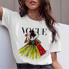 将图片加载到图库查看器，Vogue Harajuku T Shirt Summer Graphic Ullzang T-shirt Korean Kawaii Streetwear Tshirt 90s Funny Princess Cartoon Top Tees Female
