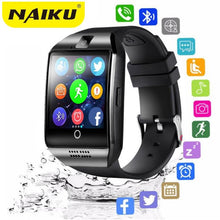 将图片加载到图库查看器，Bluetooth Smart Watch men Q18 With Camera Facebook Whatsapp Twitter Sync SMS Smartwatch Support SIM TF Card For IOS Android
