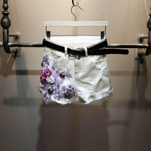 将图片加载到图库查看器，Women Shorts Woman Denim Shorts Cartoon Print Leg-openings Plus Size Ripped Sequins High Waist Short Pants Pockets 2020 New
