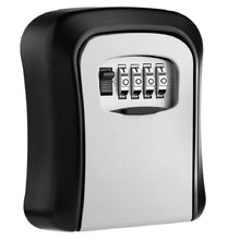 将图片加载到图库查看器，MOOL Key Lock Box Wall Mounted Aluminum alloy Key Safe Box Weatherproof 4 Digit Combination Key Storage Lock Box Indoor Outdoo
