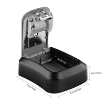 将图片加载到图库查看器，MOOL Key Lock Box Wall Mounted Aluminum alloy Key Safe Box Weatherproof 4 Digit Combination Key Storage Lock Box Indoor Outdoo
