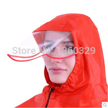 将图片加载到图库查看器，Plus Size burberry_ men Womens Long Raincoats Yellow Red Blue Poncho Transparent Thickening Large Hat Brim for Bicycle E-Bicycle
