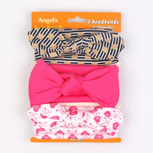 将图片加载到图库查看器，3pcs/lot baby girl headband for newborn babies hair band elastic accessories cotton headwear

