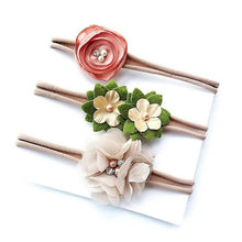 将图片加载到图库查看器，3pcs/lot baby girl headband for newborn babies hair band elastic accessories cotton headwear
