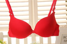 将图片加载到图库查看器，Fashion bra spring and summer seamless sexy front button bra push up underwear buckle female small chest bra
