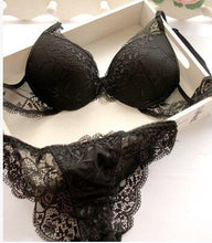 将图片加载到图库查看器，Sexy Lace Bra Set Women Underwear Set Push Up Bra Set Sexy Lace Briefs  Lingerie 3/4 Cup 70B 75B 80B
