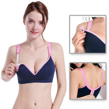 将图片加载到图库查看器，Maternity Breastfeeding Nursing Bra Pregnancy Clothes Women Easy Feeding Bra Wire Free Soutien Gorge Allaitement Underwear Sleep
