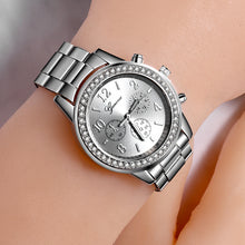将图片加载到图库查看器，Women's Watches Geneva Classic Luxury Rhinestone Watch Women Watches Ladies Fashion Gold Watch Clock Reloj Mujer Montre Femme
