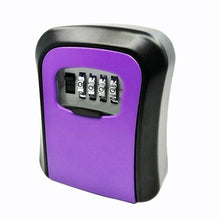 将图片加载到图库查看器，MOOL Key Lock Box Wall Mounted Aluminum alloy Key Safe Box Weatherproof 4 Digit Combination Key Storage Lock Box Indoor Outdoo

